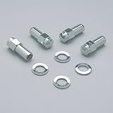 Cragar 27845-4: Lug Nuts, Shank with Washer, 14mm. x 1.50 RH, Closed End, Chrome Plated Steel, Set of 4