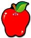 COLORFUL CUT-OUTS APPLES 36/PK