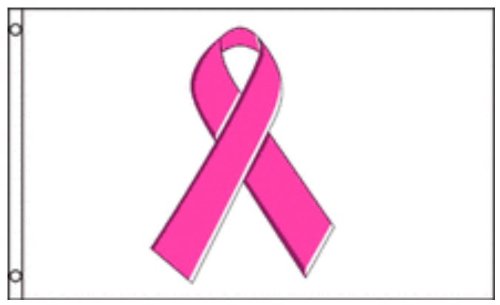 Pink Ribbon Breast Cancer Awareness Flag 3 x 5 Foot Indoor Outdoor Banner New