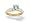 14K Yellow Gold Genuine Round White Topaz and Diamond Engagement Ring - Size 4