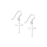 Sterling Silver Cross Dangle Earrings
