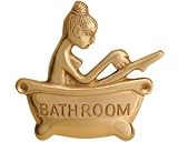 Bathroom Lady & Tub Brass Sign