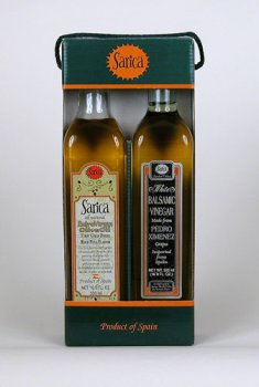 Olive Oil & White Balsamic Vinegar Twin Pack ( 500ml Each ) by Sarica Foods