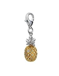 Hot Diamonds Pineapple Charm, 18ct Gold Vermeil