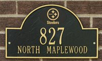 STEELERS Personalized Arched Address Plaque