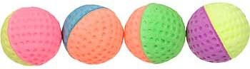 PETCO Two Tone Sponge Ball Cat Toys 4-pack