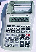 Monroe SB612 12 Digit 2 Color Handheld Printing Calculator