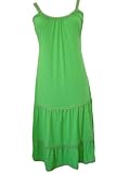 Sweetees Green Evita Lace Trimmed Peasant Dress