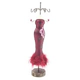 Review The Tribeca Gift Company  / Burgundy Fur Trim Dress Ringholder