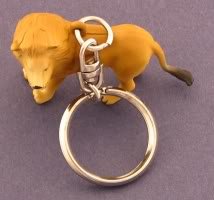 Solid Metal Wild Adventures Lion Key Chain Keychain