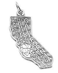 Sterling Silver California Charm