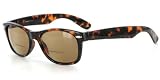 Hepcat Fashion Bifocal Sunglasses with Vintage Retro Design and Youthful, Stylish Men and Women (Tortoise w/ Amber Lens +2.50)
