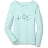 Snowflake Ribbed Crew Pajama Top