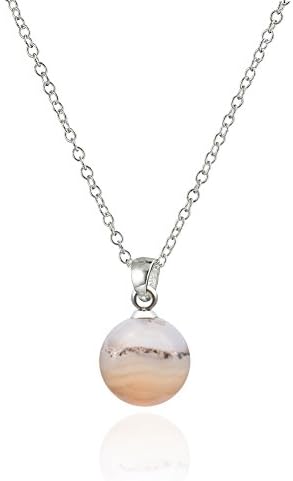 Women's Girls Titanium steel Nature Stone Planet Peandat Charm Necklace,18"