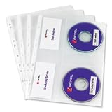 Electronics : Rexel Nyrex CD Pocket Multipunched with Label Sections for 2 CDs A4 Clear Ref 2001007 [Pack 5]