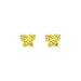 14K Yellow Gold November CZ Birthstone Butterfly title=