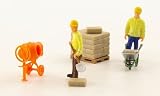 accessories Baustellen-Set: 2 figures, Schubkarren, Zementmischer and accessories, Model Car, Ready-made, Wiking 1:87IMAGE