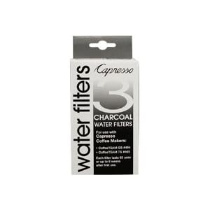 Capresso 3-Pack Charcoal Water Filters for CoffeeTeam GS and CoffeeTeam TS only by Capresso