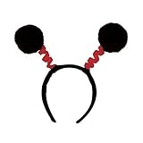 Soft-Touch Pom-Pom Boppers (black & red) Party Accessory  (1 count) (1/Pkg)
