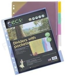 Sseco Recyclable And Biodegradable Dividers With Pocket. Pack 5