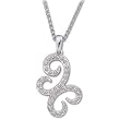 0.20Ct.T.W. Sparkling Round Cut Diamonds, 14K White Gold. Butterfly Diamond Fashion Necklace