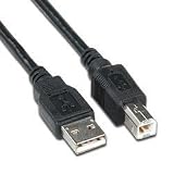 USB 2.0 Cable Type A Male to Type B Male 6 ft, Black
