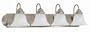 Nuvo 60/322 Four Light 30-Inch Vanity Light with Alabaster Glass, Brushed Nickel