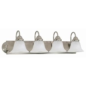 Nuvo Lighting 60 322 Ballerina Vanity Light with Alabaster Glass, Brushed Nickel, 30-Inch... by Nuvo
