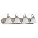 Nuvo 60/322 Four Light 30-Inch Vanity Light with Alabaster Glass, Brushed Nickel