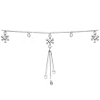 Clear Precious Gem Flower Belly Chain