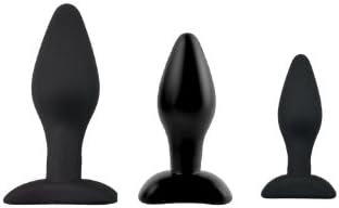 All Brand New Silicone Butt Plugs Trainer Kit with Black Pouch, 3 Pieces, Us Seller