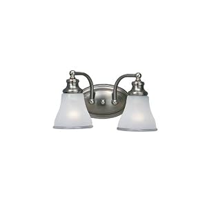 Sea Gull Lighting 40010-773 Alexandria Two-Light Vanity, Two-Tone Nickel Finish with Clear... by 