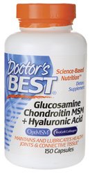 Glucosamine/Chondroitin/MSM Plus Hyaluronic Acid Doctors Best 150 Caps