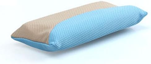 Wrist Rest Support Mouse Cushion Ergonomic Memory Foam Pillow (Biege- Light Blue)