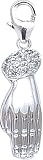 14k Gold Diamond Praying Hands Charm (1/10 cttw)