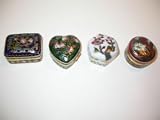 Cloisonne Pill Boxes - Medium, Set of 4
