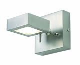 Lite Source LS-1335SS Piazza Square Metal Wall Lamp, Satin Steel