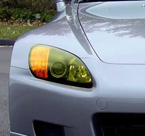 Honda Pilot headlight lens cover 05-06 Honda Pilot headlight yellow-tinted cover film - Honda Pilot - Head deflector shields