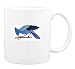 Mug with worm, blue, bird, jay