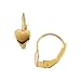 14K Yellow Gold Children's Heart Earrings