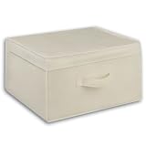 Natural Soft-Side Storage Box With Lid by