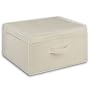 Natural Soft-Side Storage Box With Lid