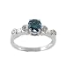 Jewelry : 0.79ct.tw round cut Irradiated Blue Diamond & 0.34ct.tw diamond in 18k white gold ring