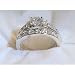 14k White Gold .925 Engagement Wedding Ring Set