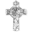 Fine Pewter Saint Jude 5-inch Wall Cross and Prayer Card