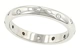 Ladies 2.5mm Diamond Gypsy Band Diamond .13cttw 14Kt White Gold Gold Size 4.5