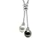 0.27 cts Pearls Necklace - 14kt White or Yellow Gold LIFETIME WARRANTEE