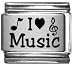 Clearly Charming I Heart Music Laser Italian Charm