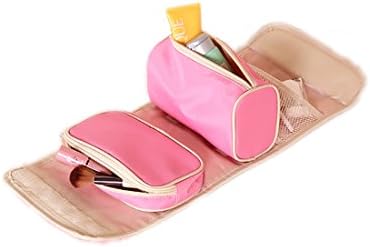 CreativeStorage Hanging Toiletry Kit Clear Travel Bag Cosmetic Carry Case Toiletry,Pink
