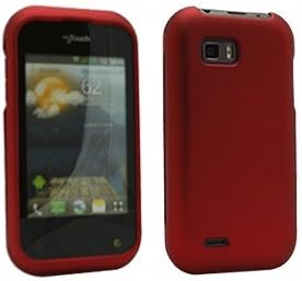 Lg C800 Mytouch Q Rubberized Snap-on Cover, Red